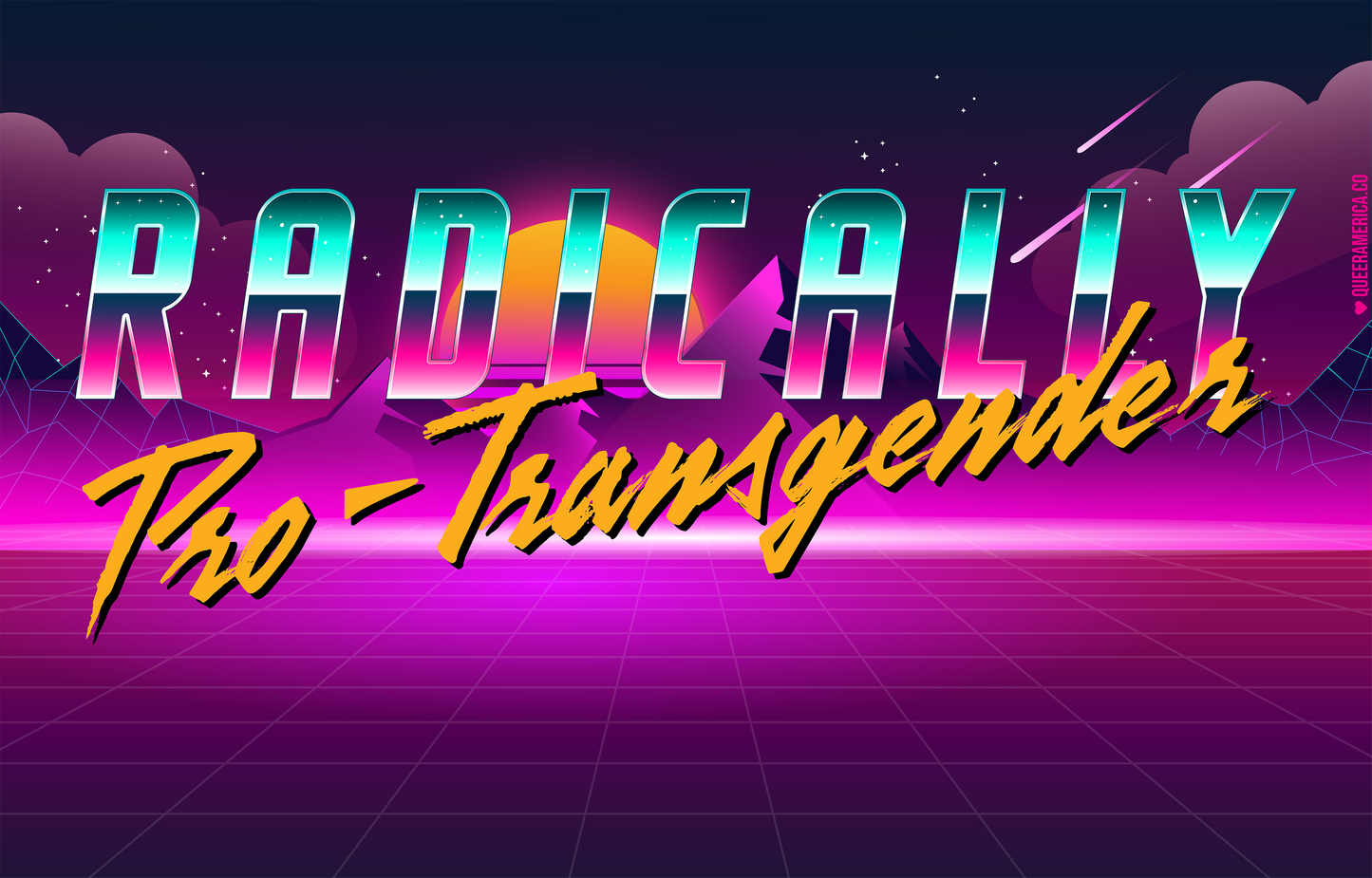 Radically Pro-Transgender - Sticker (3")