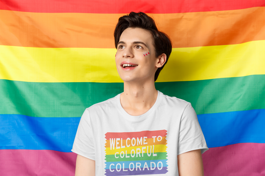 Colorful Colorado Rainbow Sign - Unisex Shirt