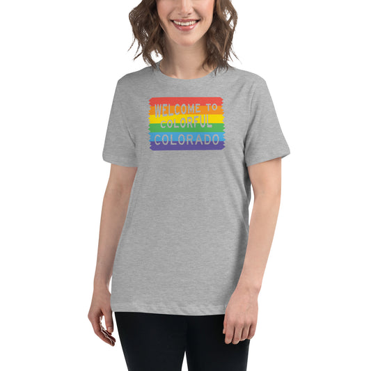Colorful Colorado Rainbow Sign - Women's Shirt