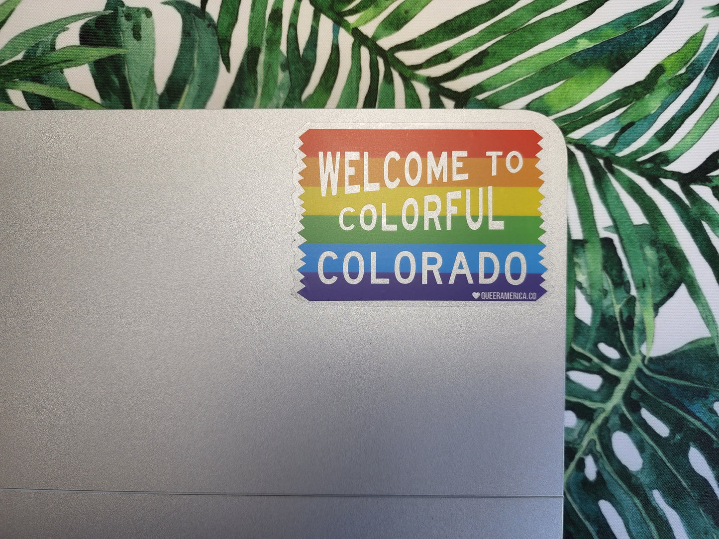 Colorful Colorado Rainbow Sign - Sticker (3")