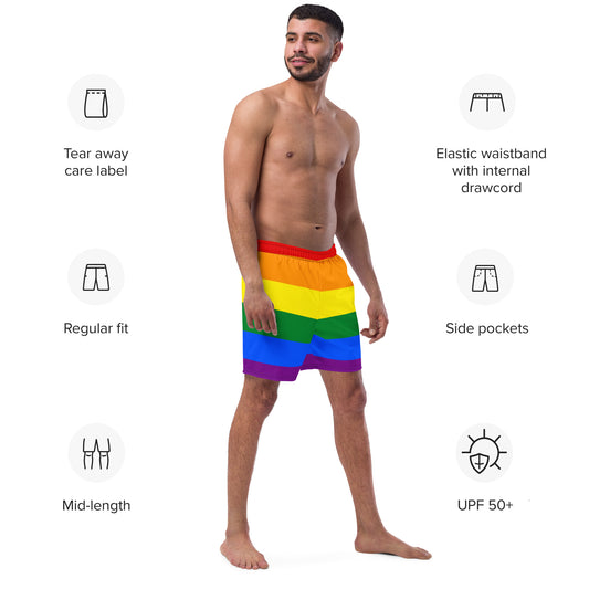 LGBTQ+ Rainbow Pride - All Over Swim Trunks