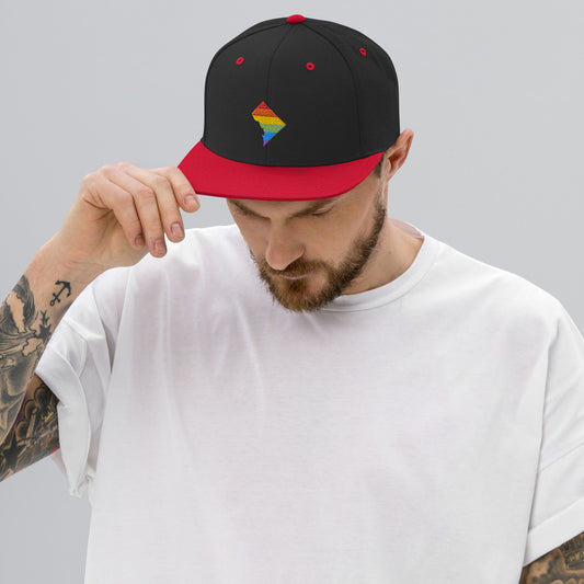 DC State Rainbow - Snapback Hat (Embroidered)