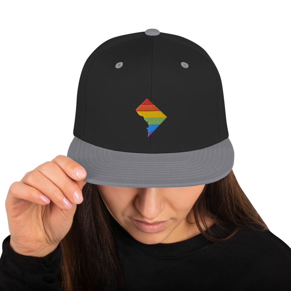 DC State Rainbow - Snapback Hat (Embroidered)