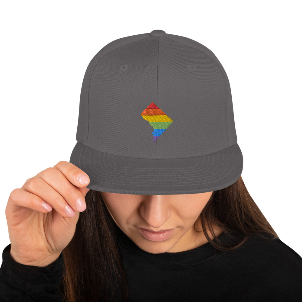 DC State Rainbow - Snapback Hat (Embroidered)