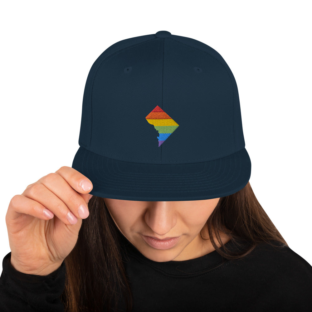 DC State Rainbow - Snapback Hat (Embroidered)