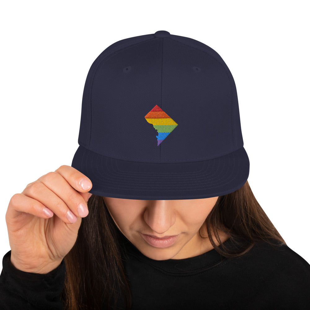 DC State Rainbow - Snapback Hat (Embroidered)