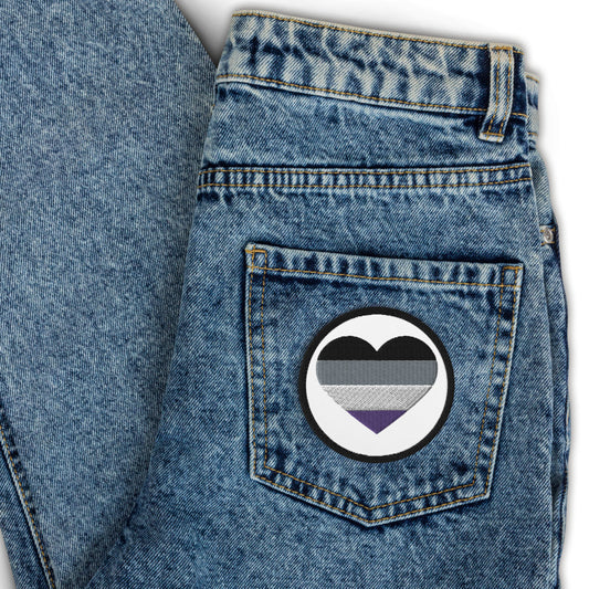 Asexual Pride Heart - Patch (Embroidered)