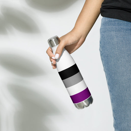 Asexual Pride - Stainless Steel Water Bottle