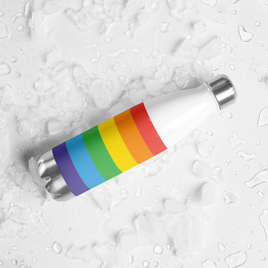Rainbow Pride Flag Stainless Steel Water Bottle - Queer America Clothing