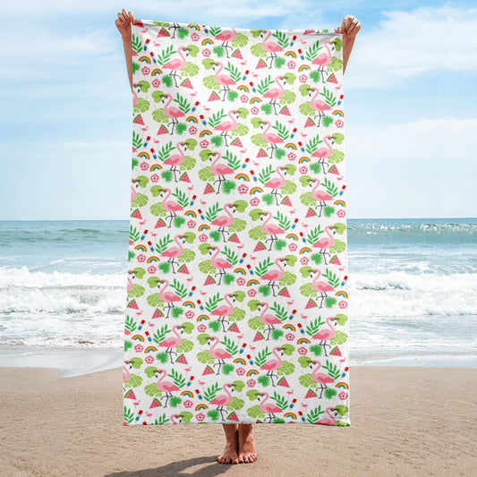 Flamingo Party - Beach Towel