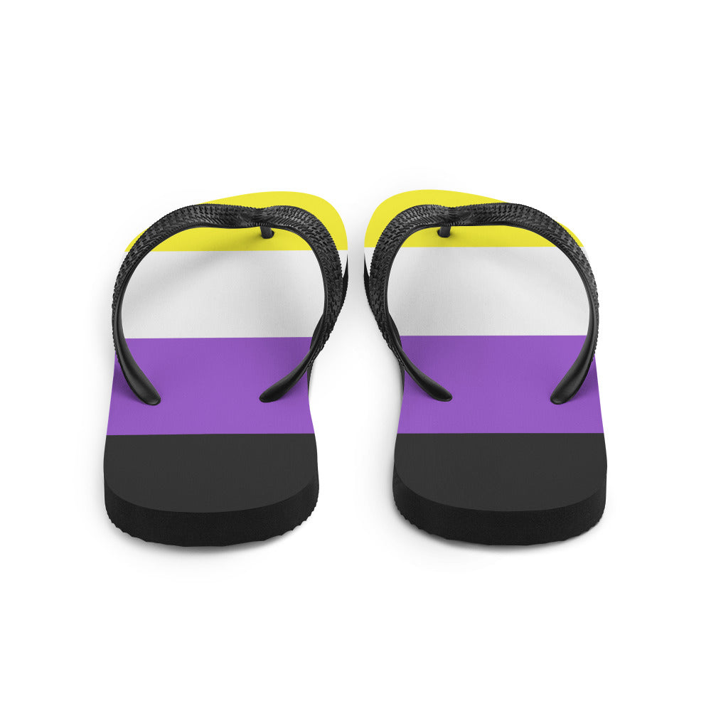 Non-Binary Pride Flip-Flops - Queer America Clothing