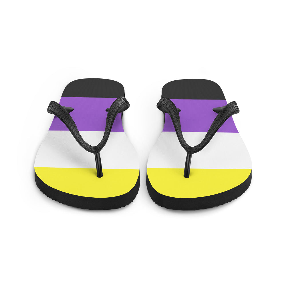 Non-Binary Pride Flip-Flops - Queer America Clothing