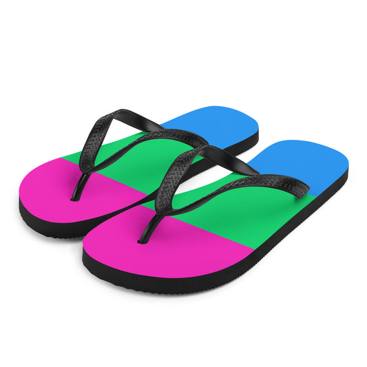 Polysexual Pride Flip-Flops - Queer America Clothing