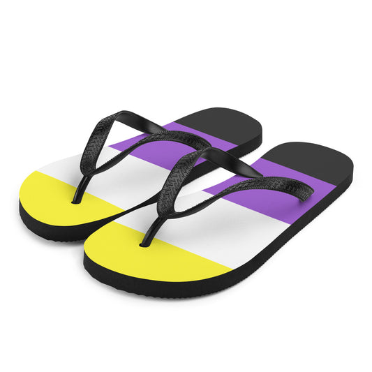 Non-Binary Pride Flip-Flops - Queer America Clothing