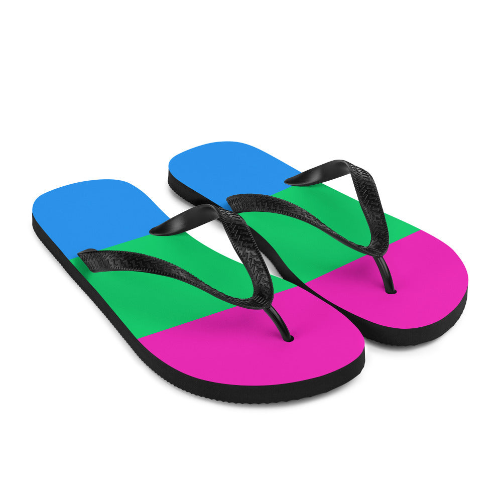 Polysexual Pride Flip-Flops - Queer America Clothing