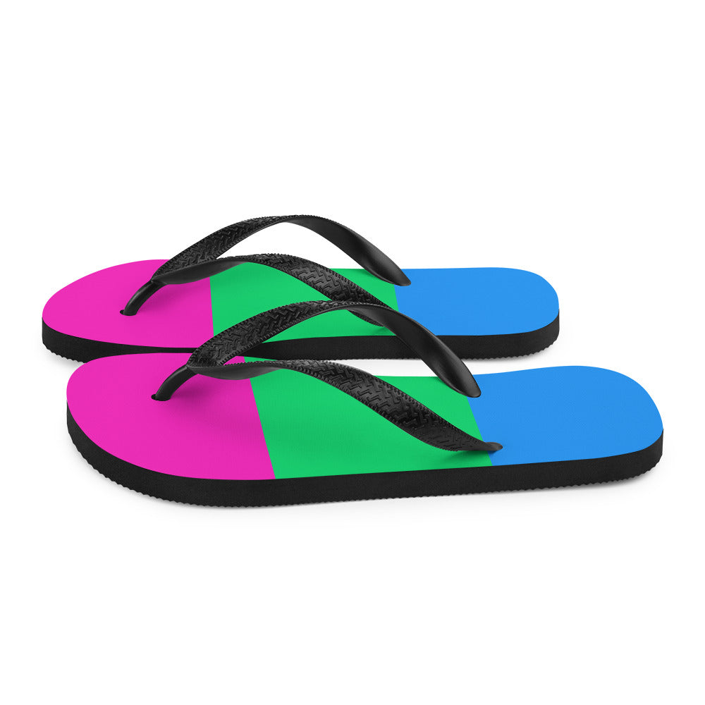 Polysexual Pride Flip-Flops - Queer America Clothing