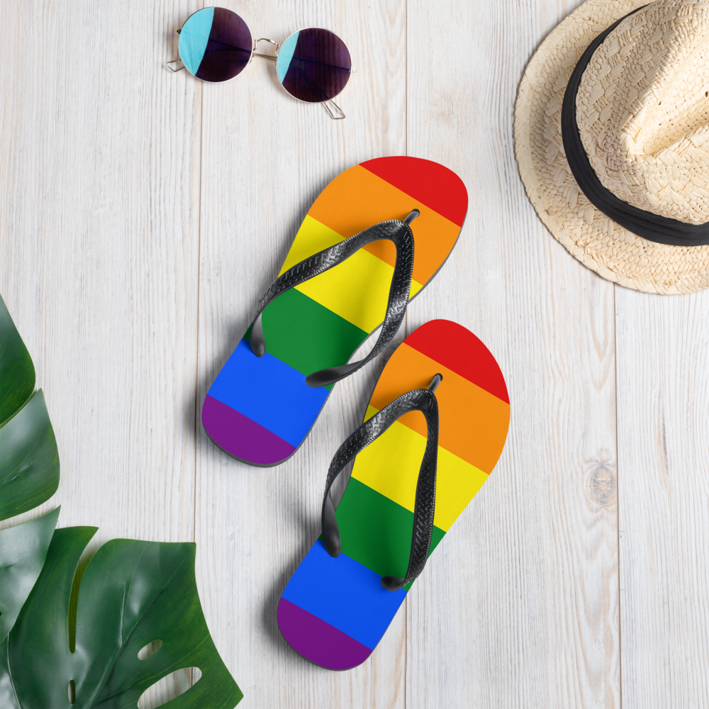 LGBTQ+ Rainbow Pride - Flip-Flops – Queer America Clothing