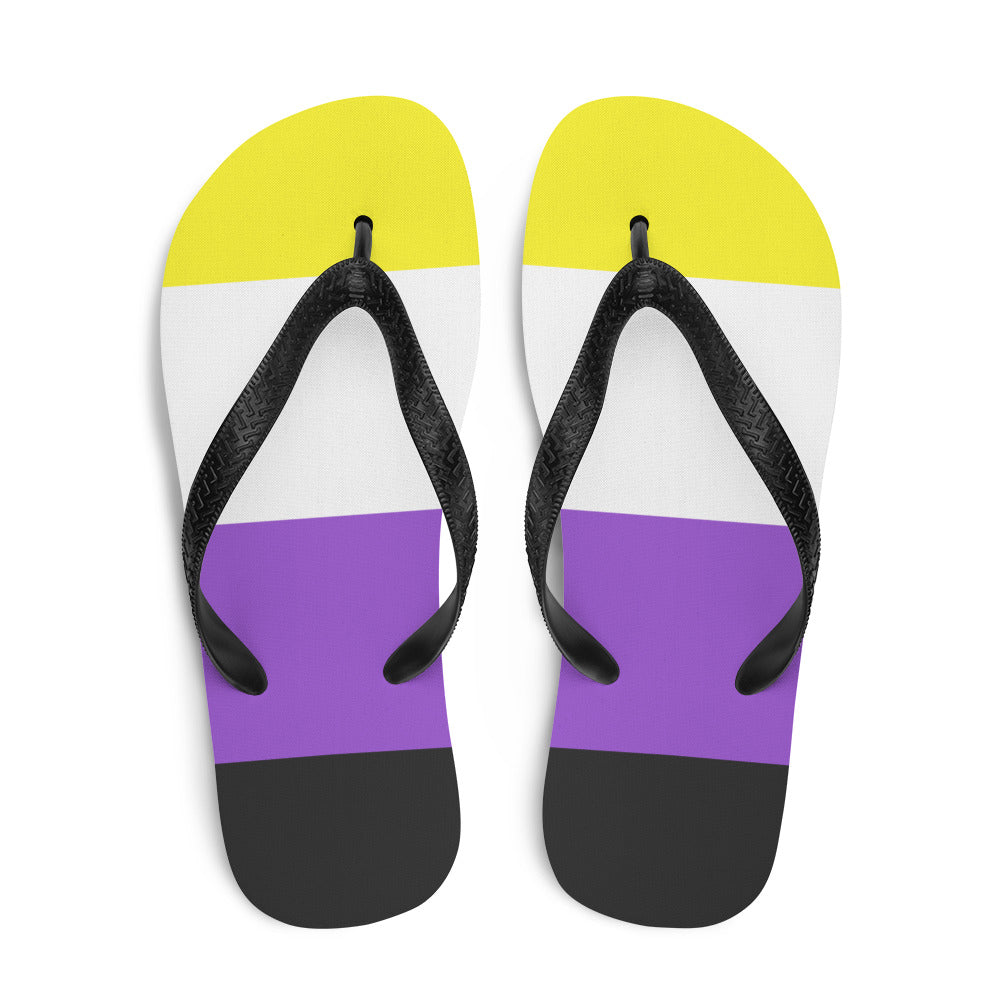 Non-Binary Pride Flip-Flops - Queer America Clothing