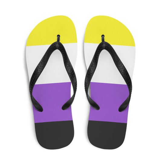 Non-Binary Pride Flip-Flops - Queer America Clothing