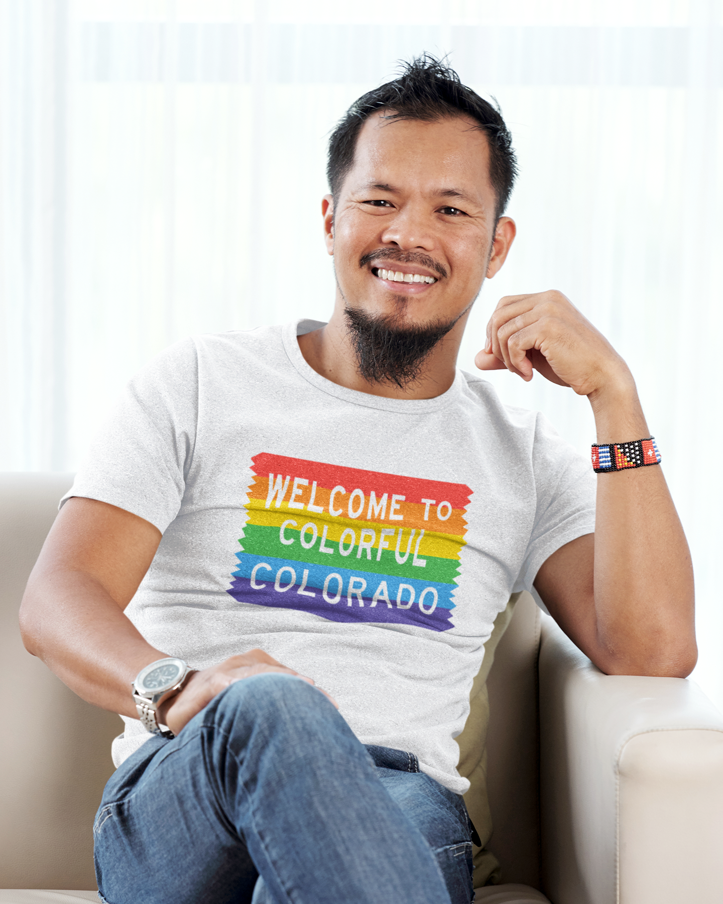 Colorful Colorado Rainbow Sign - Unisex Shirt