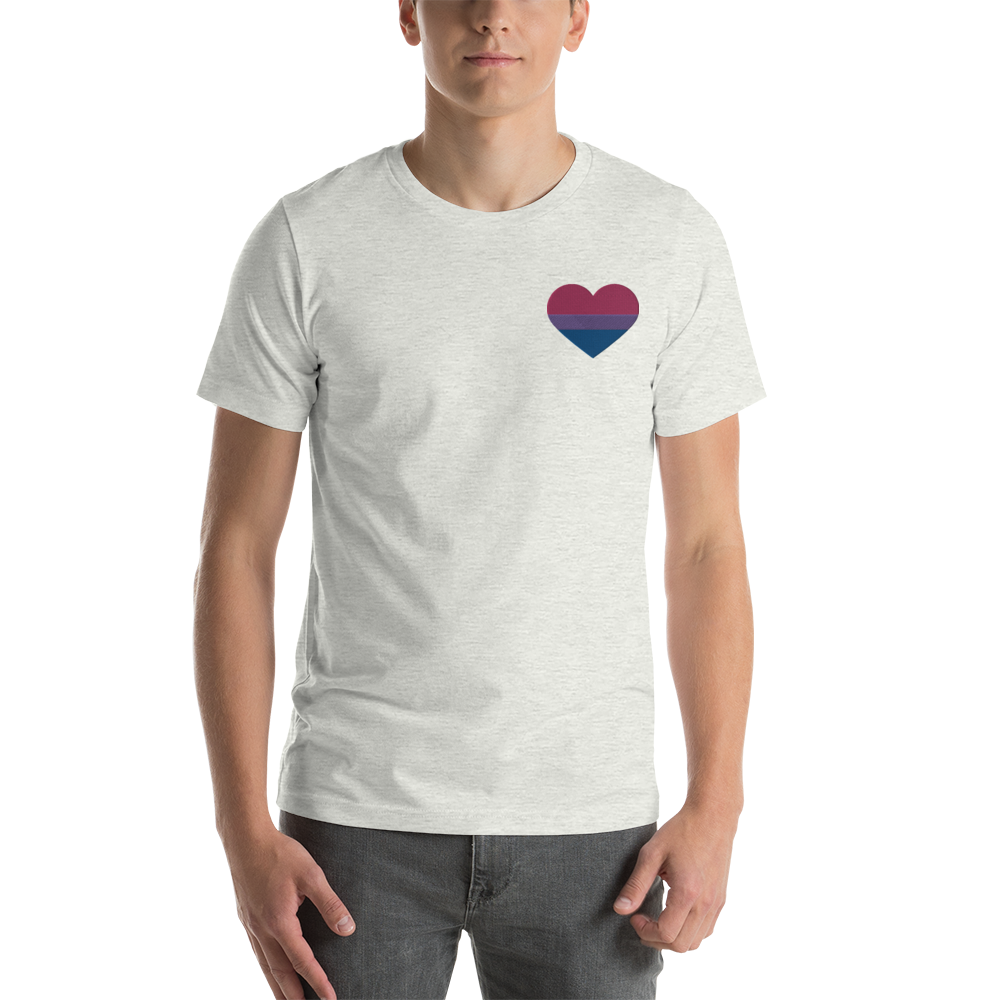 Bisexual Pride Heart - Unisex Shirt (Embroidered)
