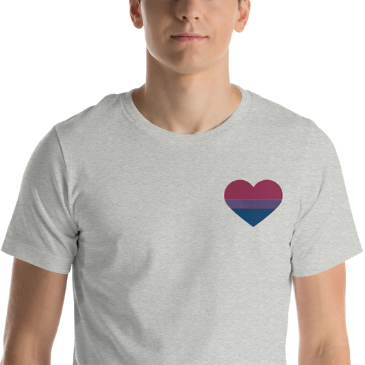 Bisexual Pride Heart - Unisex Shirt (Embroidered)