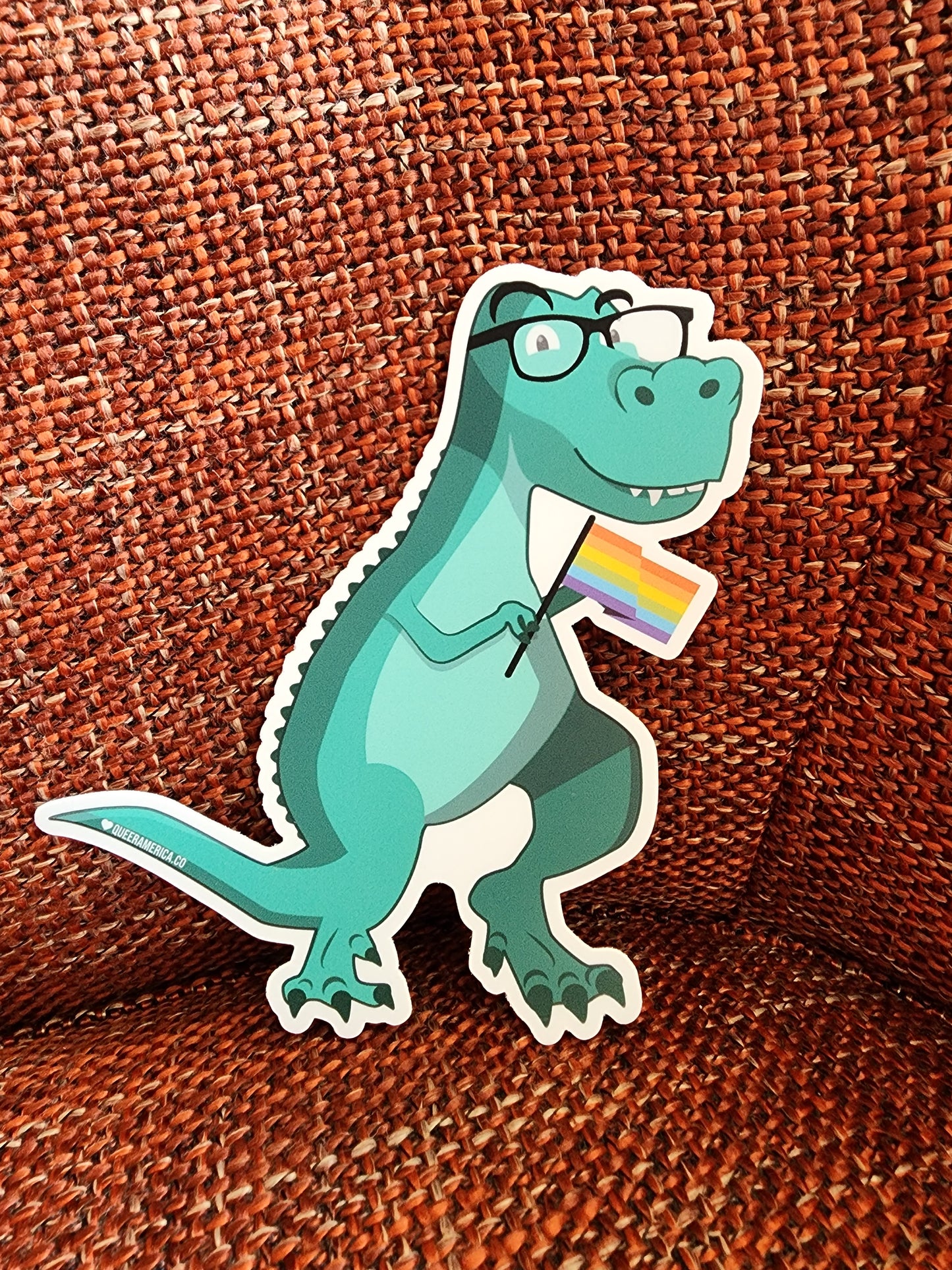 Dustin the Dino - Sticker (5")