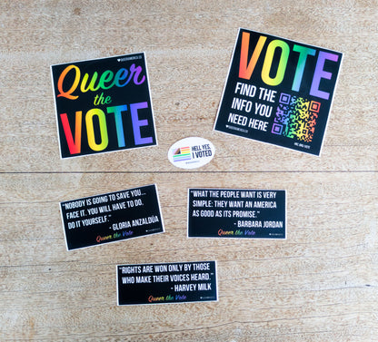 Queer The Vote - 6 Sticker Pack