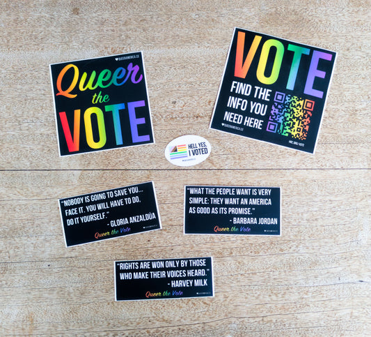 Queer The Vote - 6 Sticker Pack
