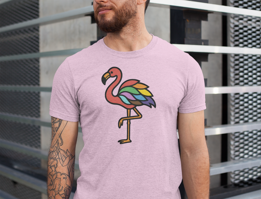 Flamingo Rainbow Pride - Unisex Shirt