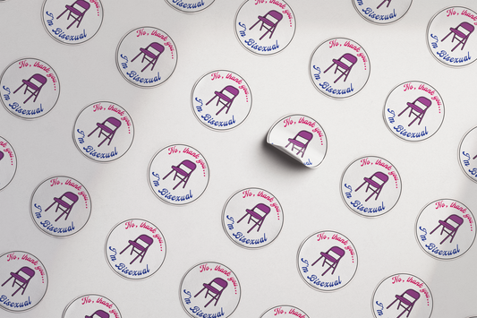 No thanks, I'm Bisexual - Sticker (2")