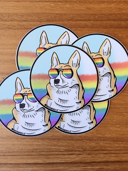 Corgi Pride - Sticker (3")