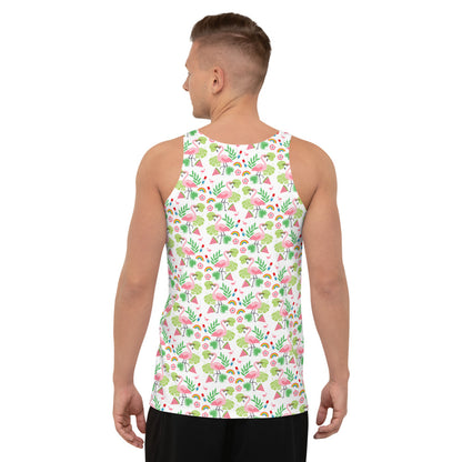 Flamingo Party - Print All-Over Unisex Tank Top