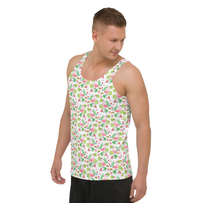 Flamingo Party - Print All-Over Unisex Tank Top