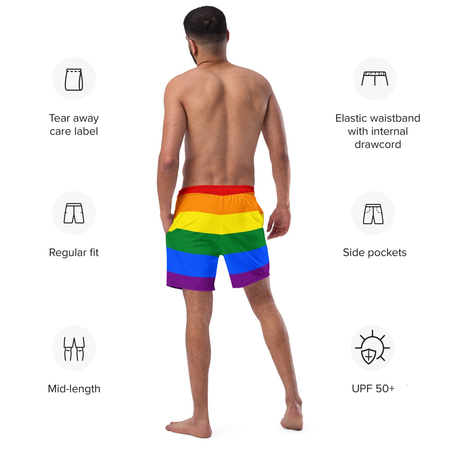 LGBTQ+ Rainbow Pride - All Over Swim Trunks