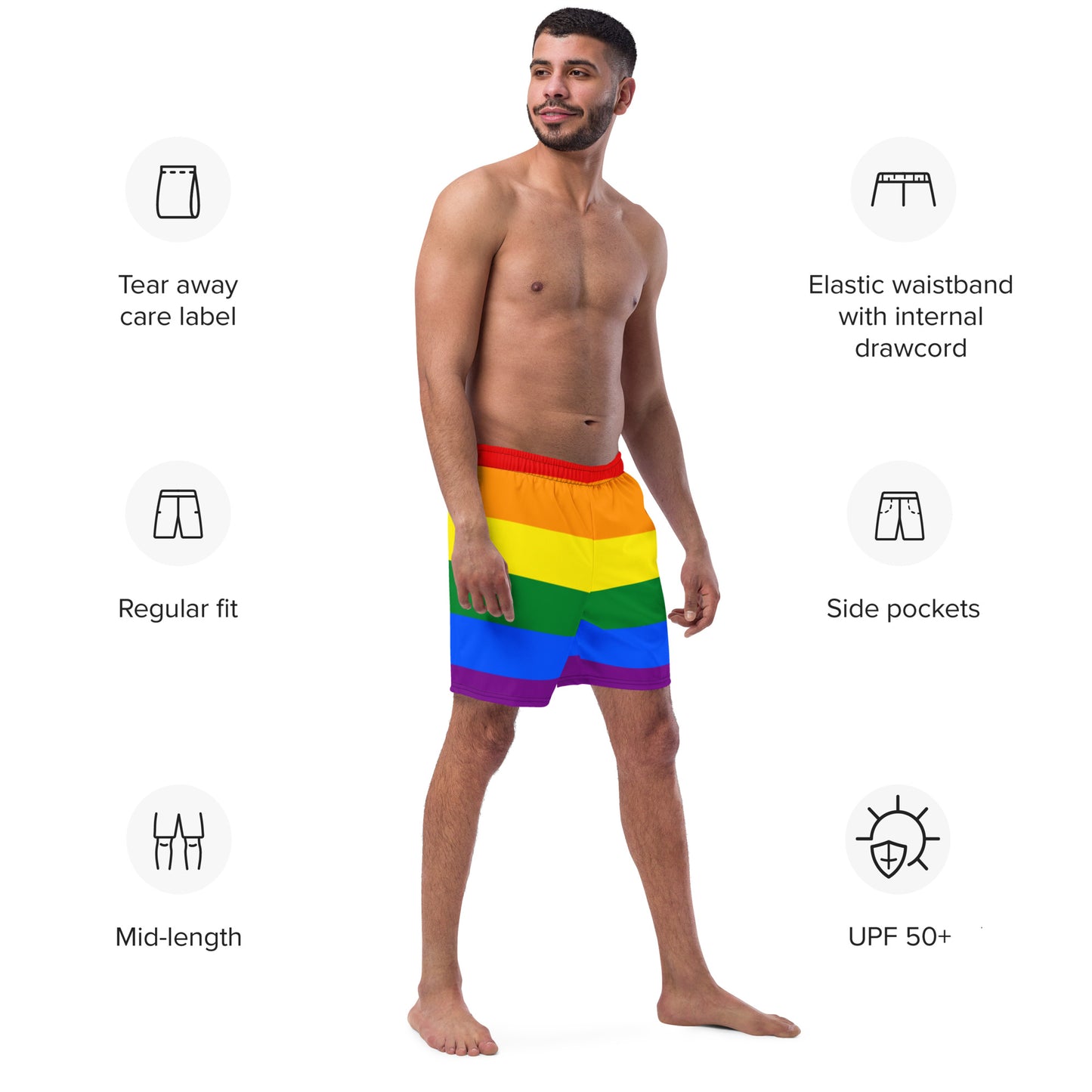 LGBTQ+ Rainbow Pride - All Over Swim Trunks