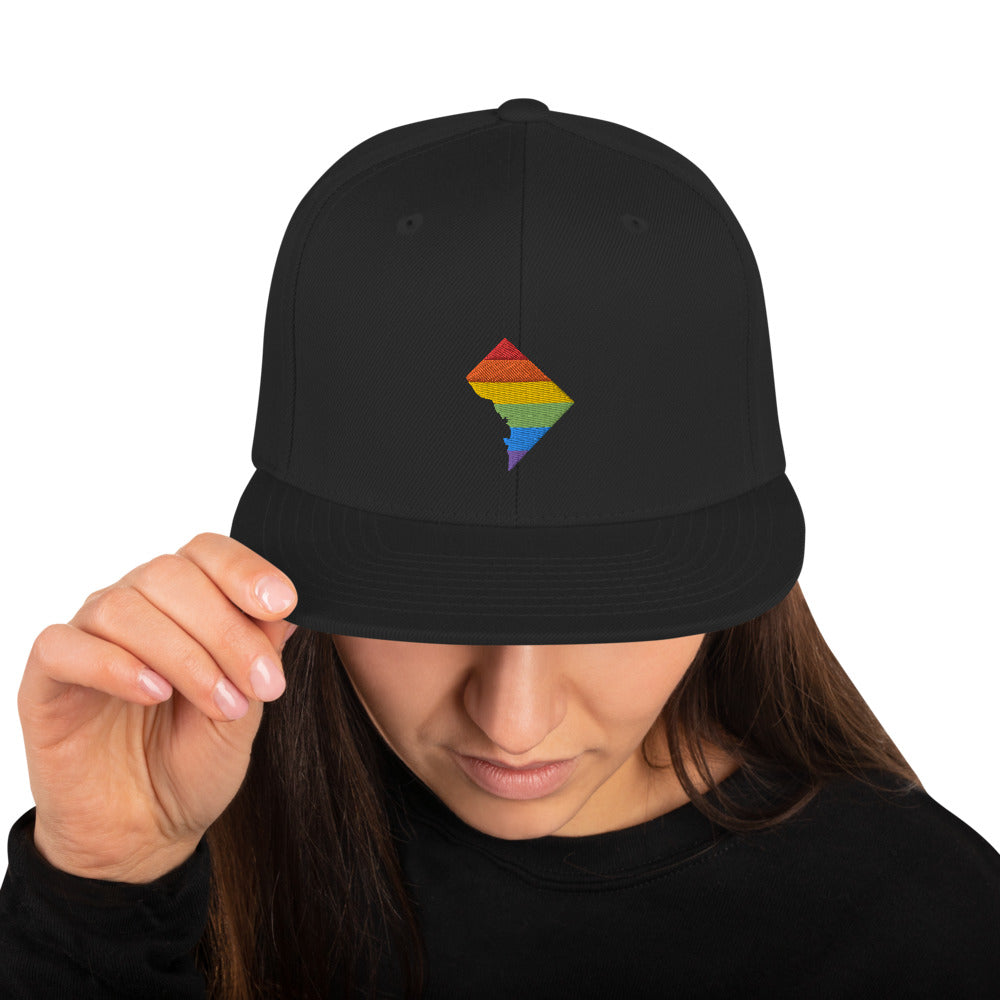 DC State Rainbow - Snapback Hat (Embroidered)
