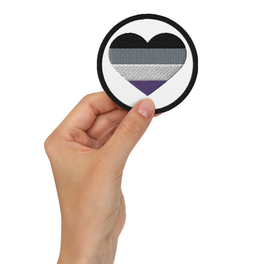 Asexual Pride Heart - Patch (Embroidered)
