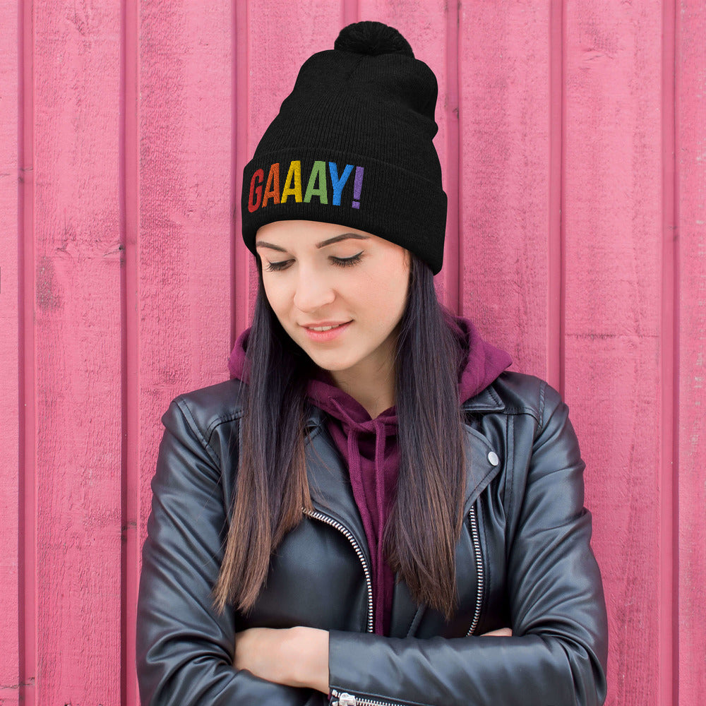 GAAAY! Pride - Pom-Pom Beanie (Embroidered)