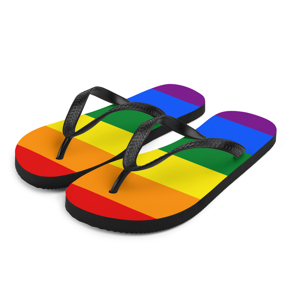 LGBTQ Rainbow Pride Flip Flops