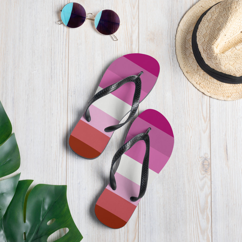 Lesbian Pride Flip-Flops - Queer America Clothing