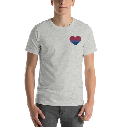 Bisexual Pride Heart - Unisex Shirt (Embroidered)